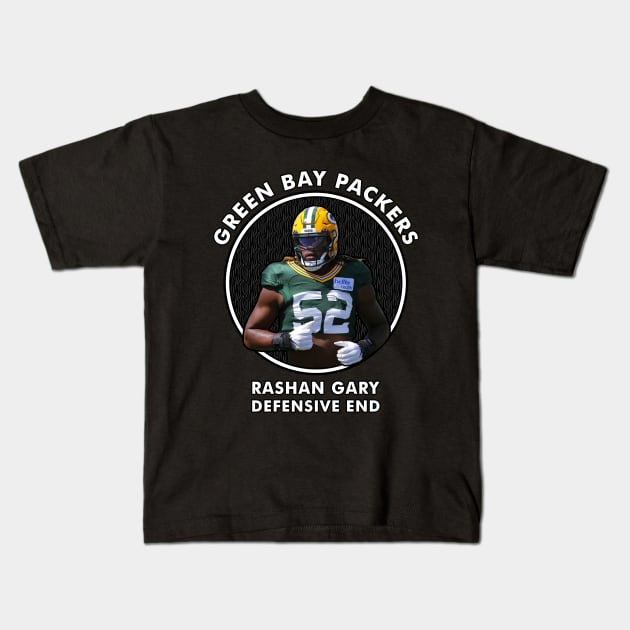 RASHAN GARY - DE - GREEN BAY PACKERS Kids T-Shirt by Mudahan Muncul 2022